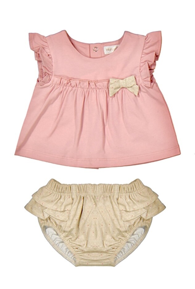 Mayoral 1694 Baby Girl's Top and Diaper Cover Set