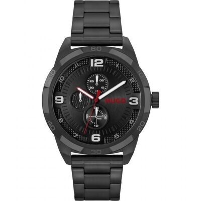 HUGO 1530279 Men Watch Black Stainless steel Strap with black dial