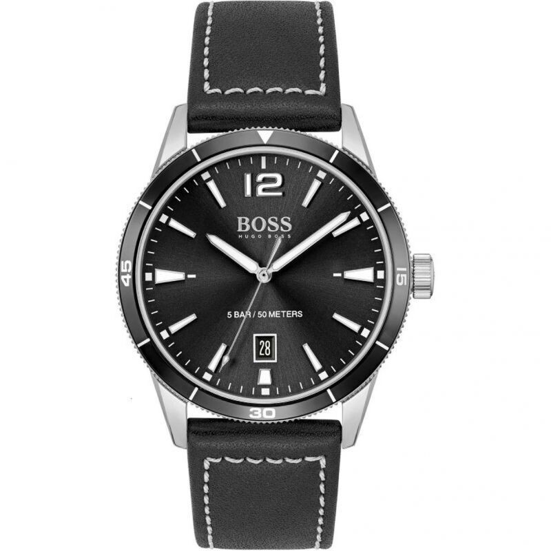 Hugo Boss 1570124 42mm Quartz Watch & Leather Bracelet Set