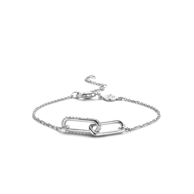 Ti Sento 2960ZI Bracelet Silver Chain Interlocking Links Infinity