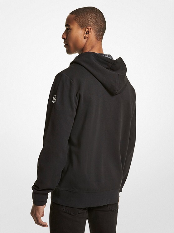 Michael Kors CF2513N5MF Men's Reversible MK Logo Hoodie – Black