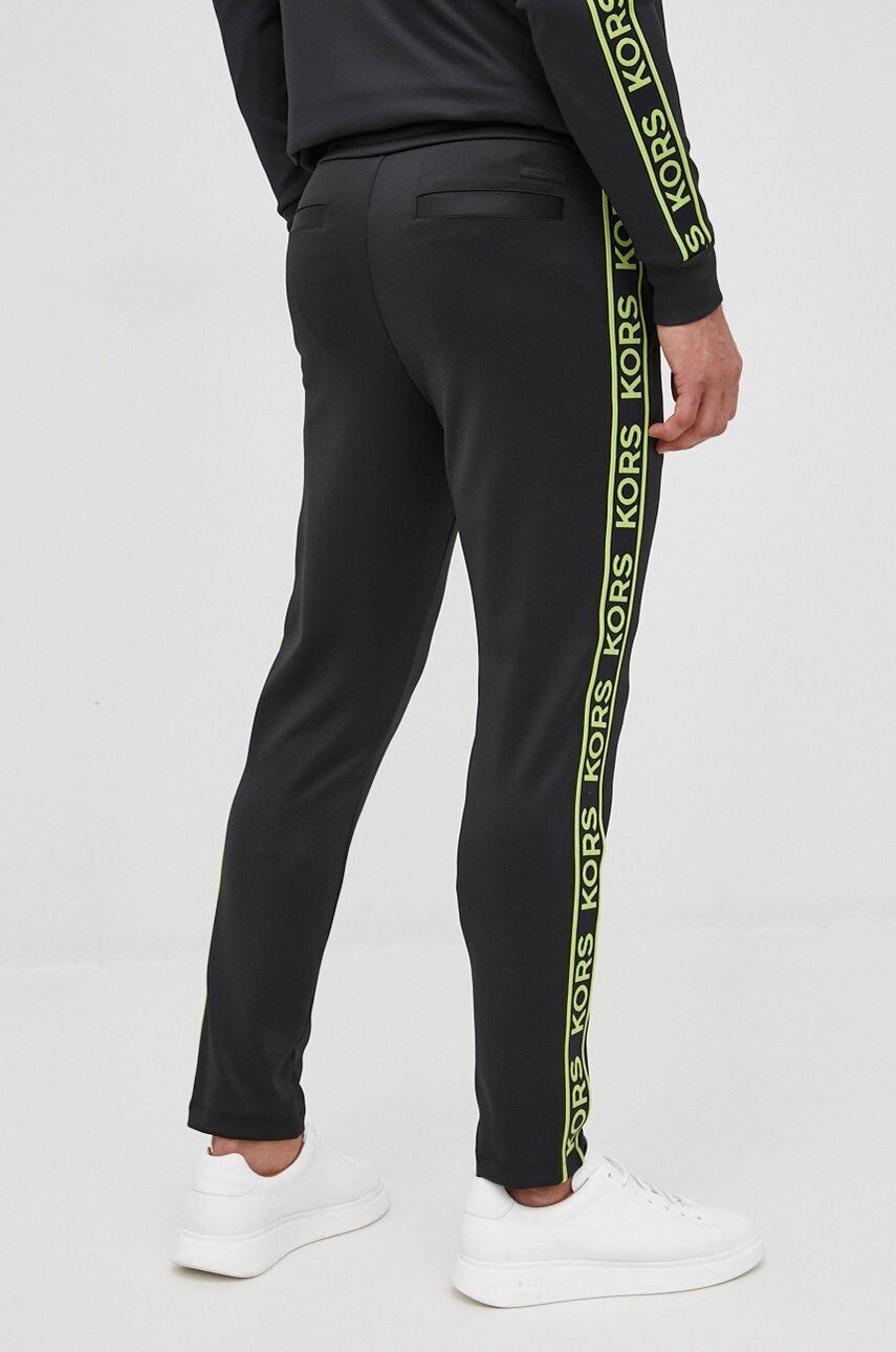 Michael Kors CS250RG4GE Black men joggers with mk in neon