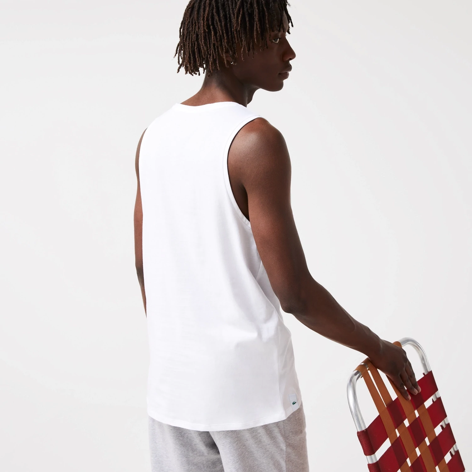 Lacoste TH3441-52 001 Men’s SL Essentials Tank Top/Undershirt 3PK – White