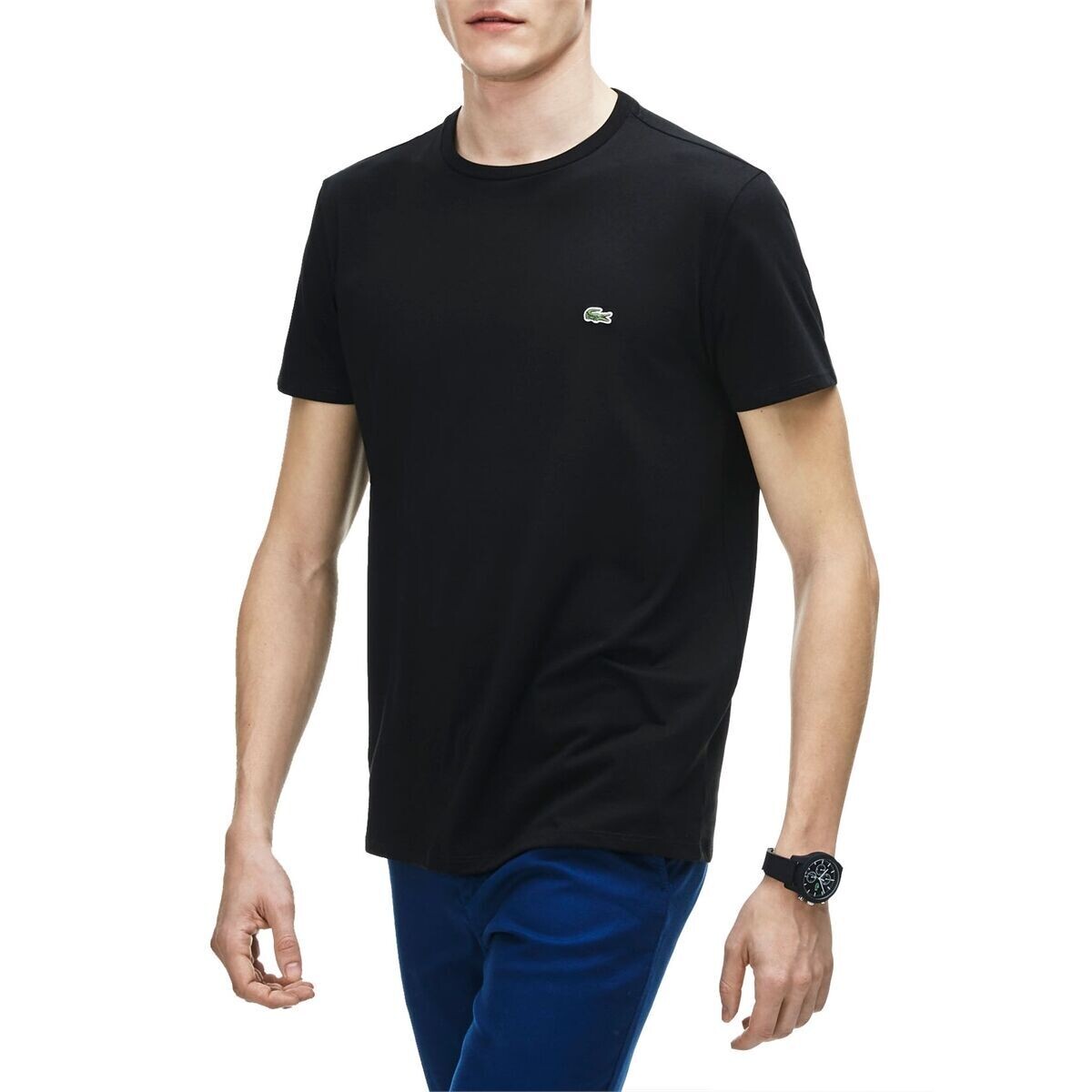 Lacoste TH6709 52 031 Men’s SS Regular Fit Round Neck T-Shirt/ BLACK
