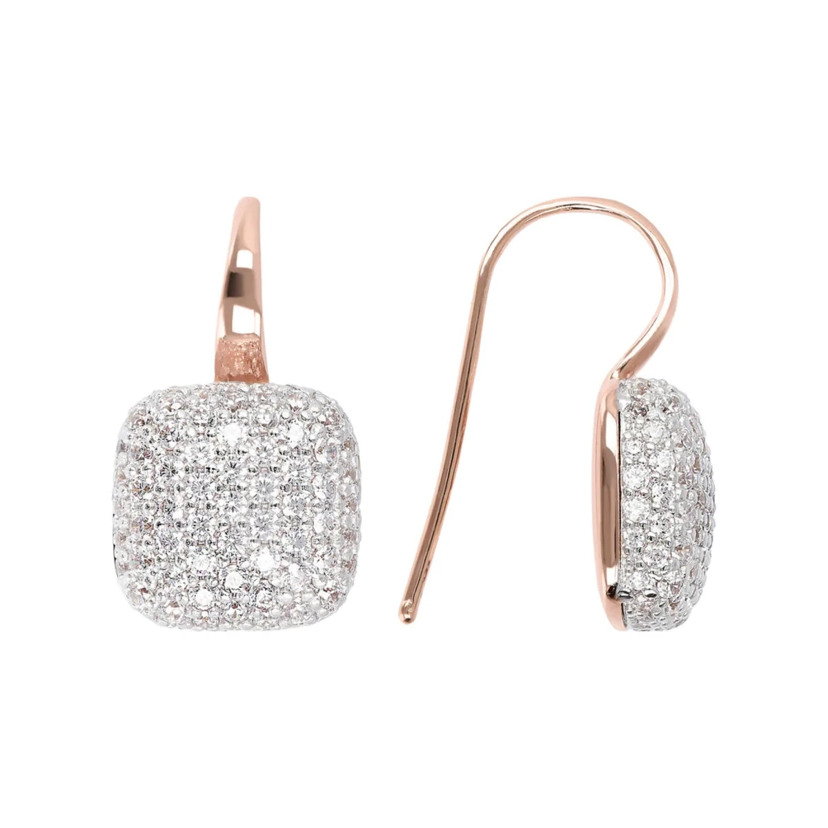 Bronzallure WSBZ00615.WR Square CZ Dangle Earrings
