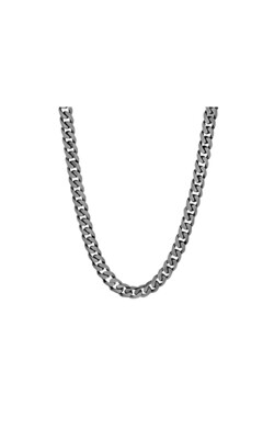 Italgem SGN5-28" Men's Gun-IP S. Steel 7.7mm Cuban-Link Polished Chain 28"