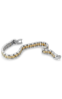 Italgem SMB245 Steel & Yellow Brush Centre Rolex Bracelet
