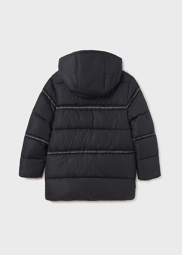 Nukutavake 7432 manteau d'hiver matelassé Pizarrapuffer pour garçons jeunesse avec bordure et motif « winter time »
