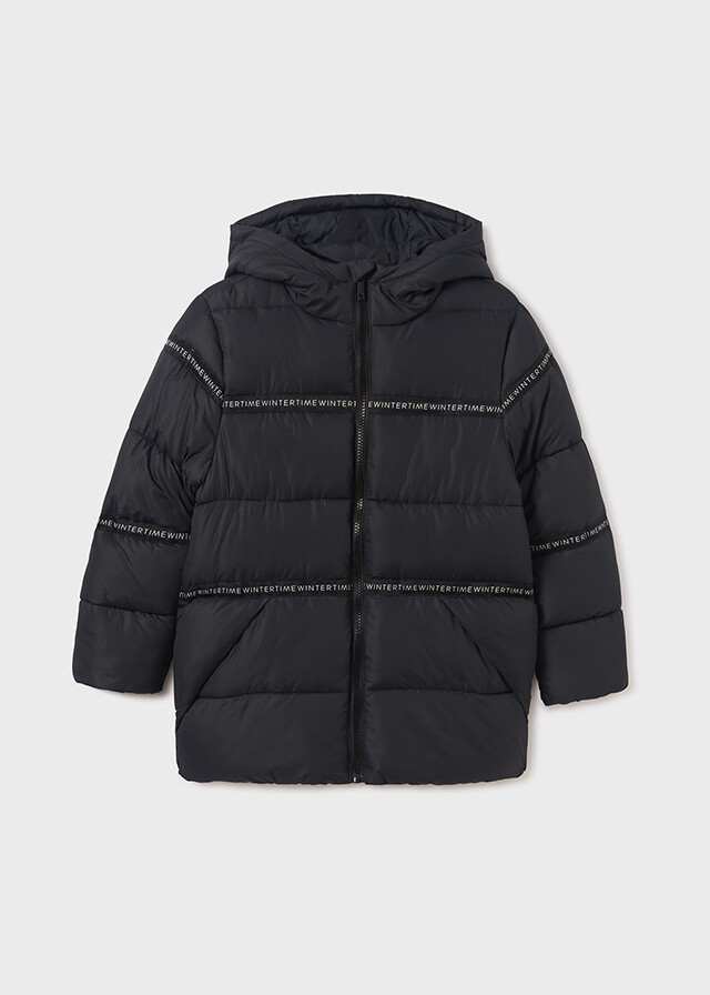 Nukutavake 7432 manteau d'hiver matelassé Pizarrapuffer pour garçons jeunesse avec bordure et motif « winter time »