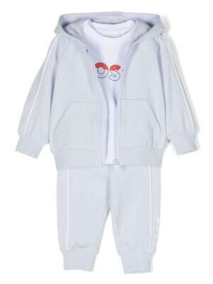 Hugo Boss J98428 Baby Boy's LS T-Shirt & Sweatsuit Set 3PC/