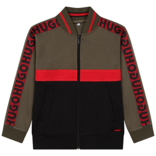 Hugo Boss G25126 Boy's LS Zip-Up Sweater/