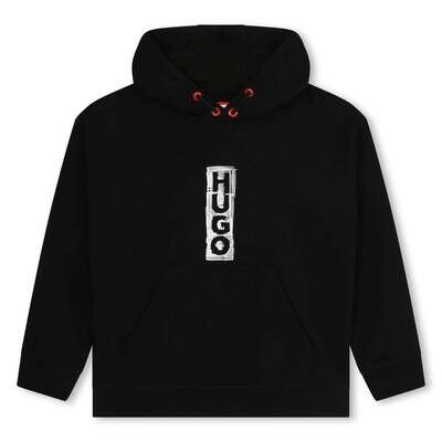 Hugo Boss G25156 Boy's LS Vertical Logo Hoodie/