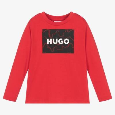Hugo Boss G25137 Boy's LS Logo T-Shirt/