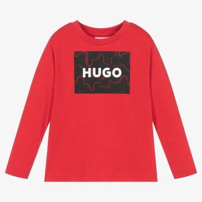 Hugo Boss G25137 Boy's LS Logo T-Shirt/