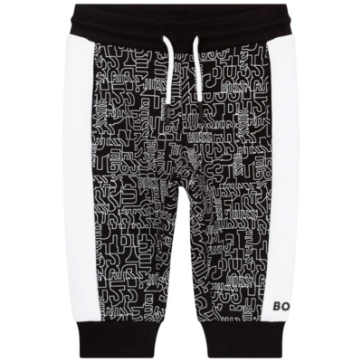 Hugo Boss J04432/09B Boys Black and White Joggers