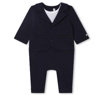 Hugo Boss J94357 Baby Boy’s LS Ceremony Short All In One Onesie/