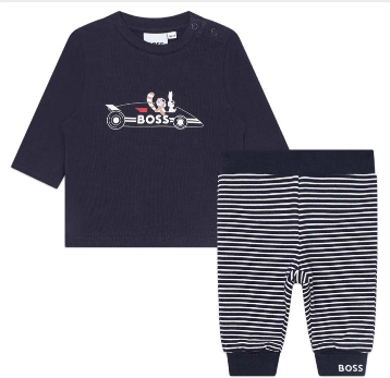 Hugo Boss J98431 Baby Boy's T-Shirt & Pants Set 2PC – Navy