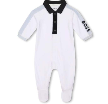 Hugo Boss J97209 Baby Boy’s Long Sleeve Velvet Polo Footie