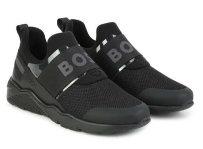 Hugo Boss J29346 Boy's Trainers – Stone