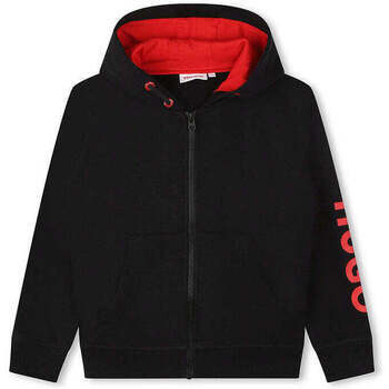 Hugo Boss G25158 Boy's Zip Up Hoodie w/ Logo on Sleeve