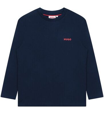 Hugo Boss G25133 Boy's LS Small Logo T-Shirt/