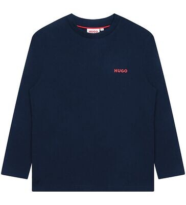 Hugo Boss G25133 Boy's Long Sleeve Small Logo T-Shirt
