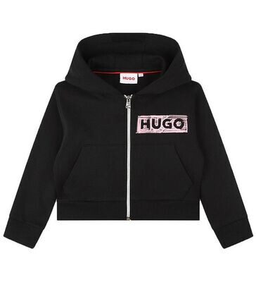 Hugo Boss G15113 Girl's Long Sleeve Logo Hoodie