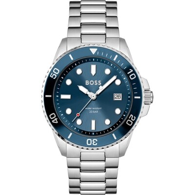 Hugo Boss 1513916 Mens Watch Navy Dial and Stainless Steel Strap