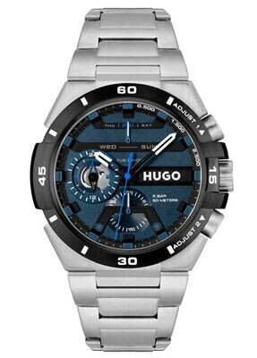 Hugo Boss 1530337 Men's #Wild Quartz Stainless Steel Band w/ Blue Dial