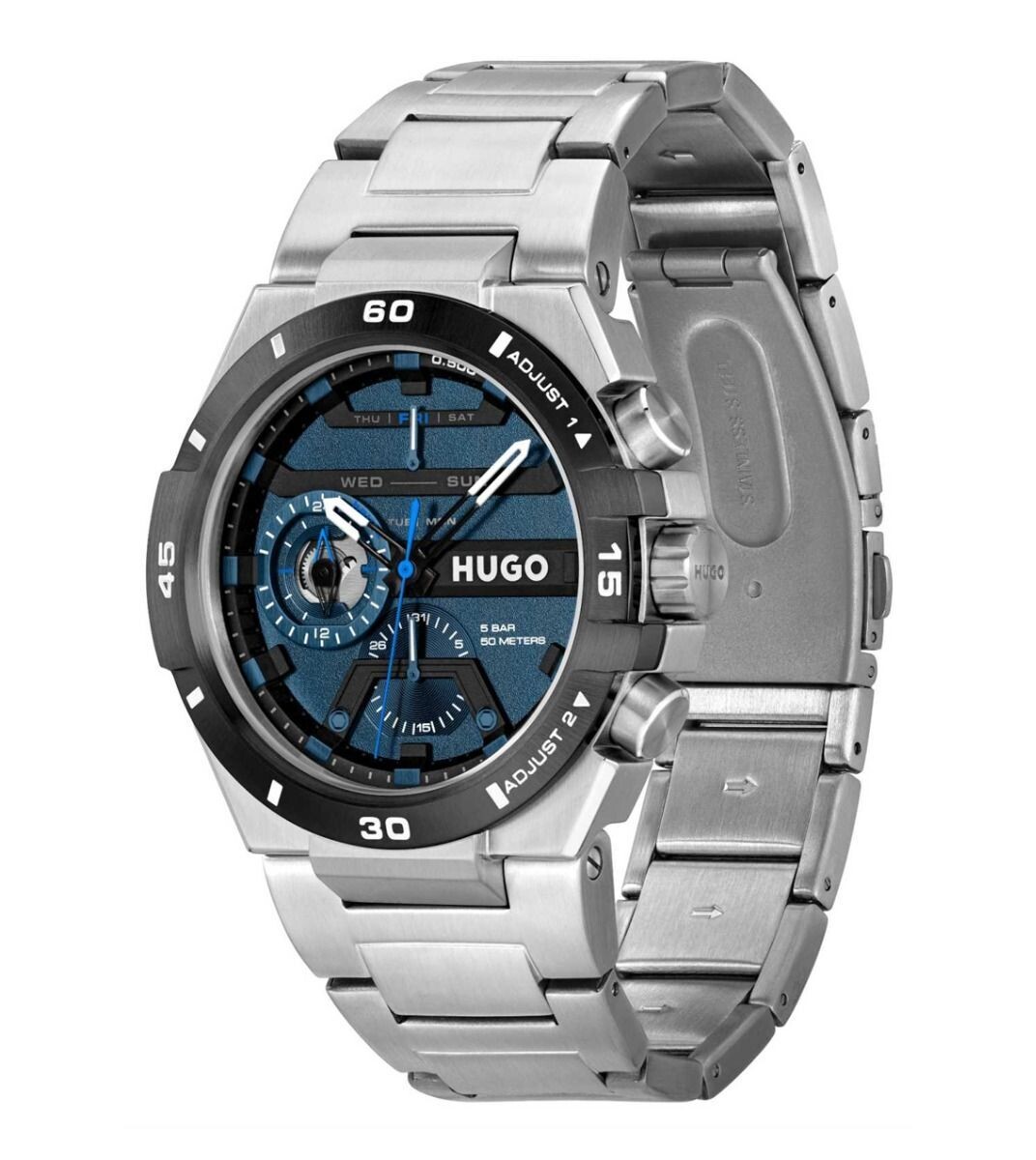 Hugo Boss 1530337 Men's #Wild Quartz Stainless Steel Band w/ Blue Dial