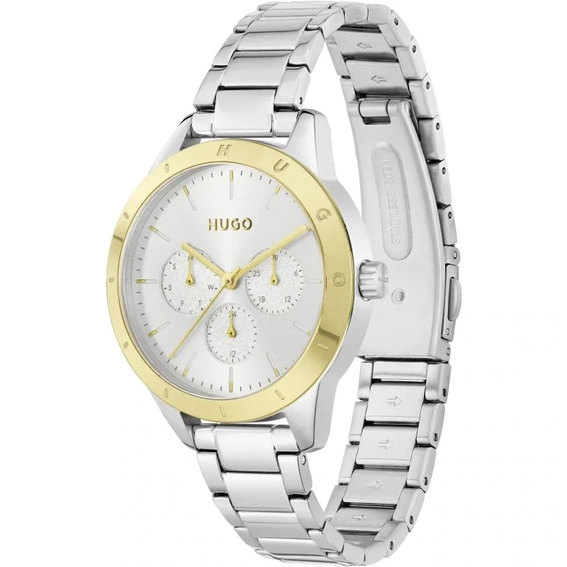 Hugo Boss 1540090 Women's #Friend Quartz Stainless Steel Band w/ Silver Dial