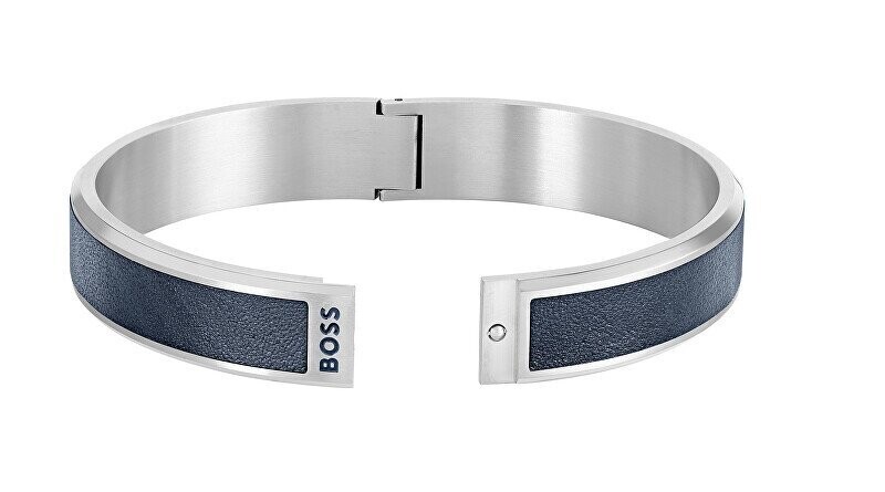 BOSS 1580514M Men's Short Sleeve w/Blue Leather Bracelet M