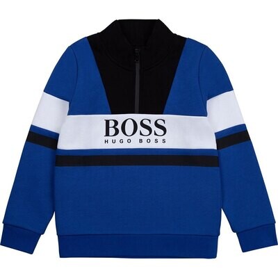 Hugo Boss J25N05/829 Boy's Black White and Blue Sweater