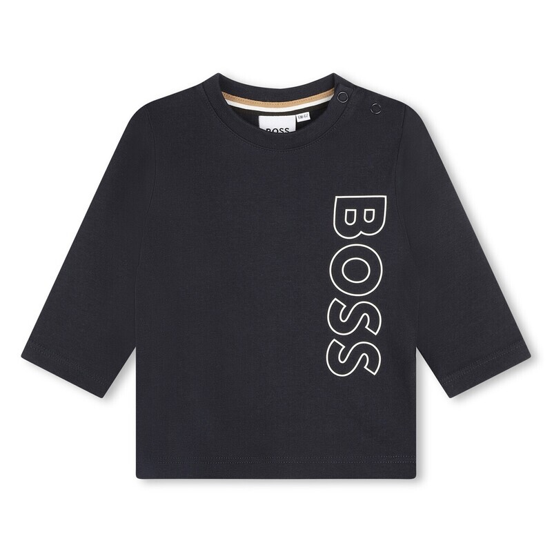 Hugo Boss J05A21 Baby Boy's LS Mini Me Vertical Logo T-Shirt/