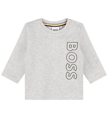 Hugo Boss J05A21 Baby Boy's LS Mini Me Vertical Logo T-Shirt/