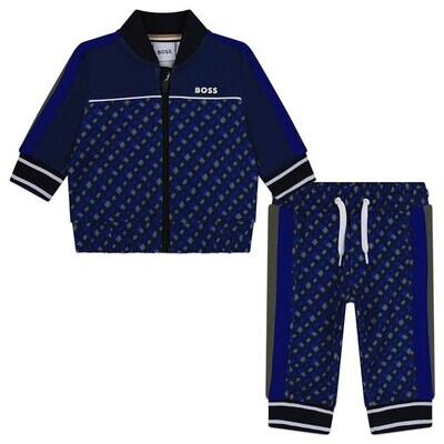 Hugo Boss J08077 Boy's HB Monogram Tracksuit Set 2PC