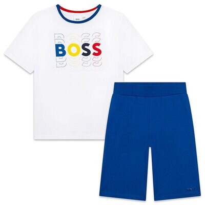 Hugo Boss J28094/871 White t-shirt and short set