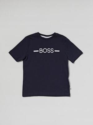 Hugo Boss J25N29/09B Boy Black T-shirt white logo