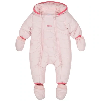 Hugo Boss J96102 Baby Girl's Snowsuit – Pale Pink