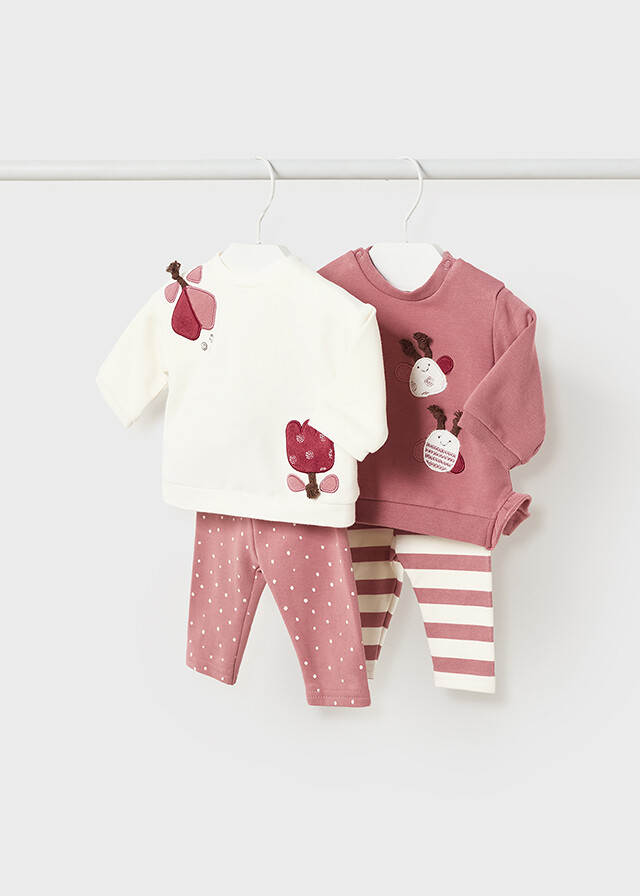 Mayoral 2744 Baby Girl's Long Sleeve T-Shirt & Legging Set 2PC