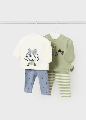 Mayoral 2744 Baby Girl's LS T-Shirt & Legging Set 2PC/