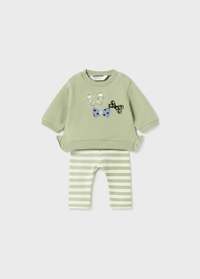 Mayoral 2744 Baby Girl's LS T-Shirt & Legging Set 2PC/