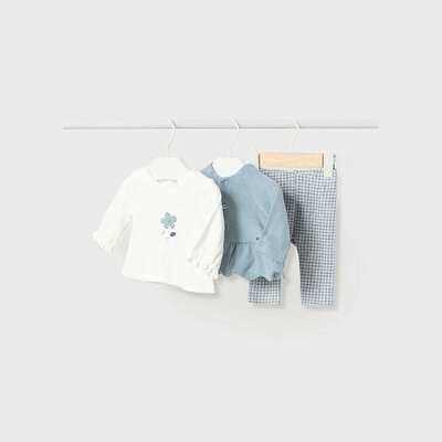 Mayoral 2756 Baby Girl's LS T-Shirt, Knit Sweater & Leggings Set 3PC/