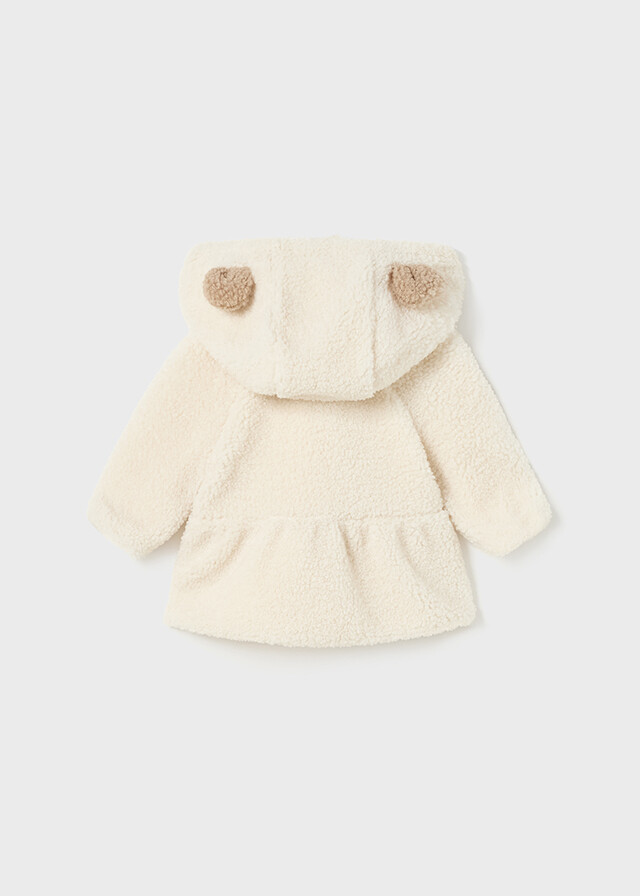 Mayoral 2403 Baby Girl's Long Sleeve Fluffy Zip-up Hoodie