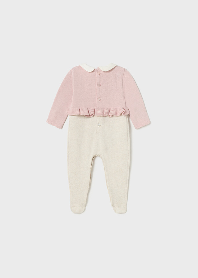 Mayoral 2661 Baby Girl's Long Sleeve Knit Footed Onesie