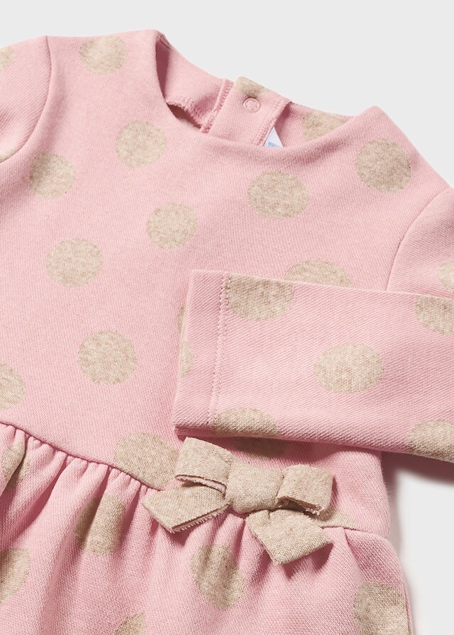 Mayoral 2769 Long Sleeve Pink & Beige Dots Sweater & Legging