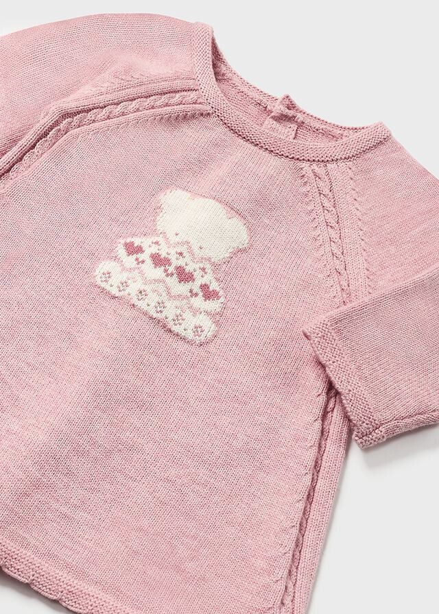Mayoral 2842 Baby Girl's Long Sleeve Knit Dress & Headband Set 2PC
