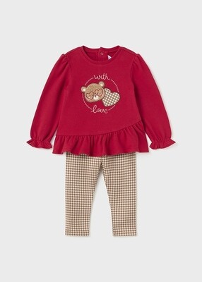 Mayoral 2771 Baby Girl's Long Sleeve Pullover Sweater & Leggings Set 2PC