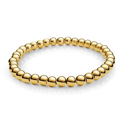 Italgem BB-294 Bracelet 6mm Gold Beads Stretch