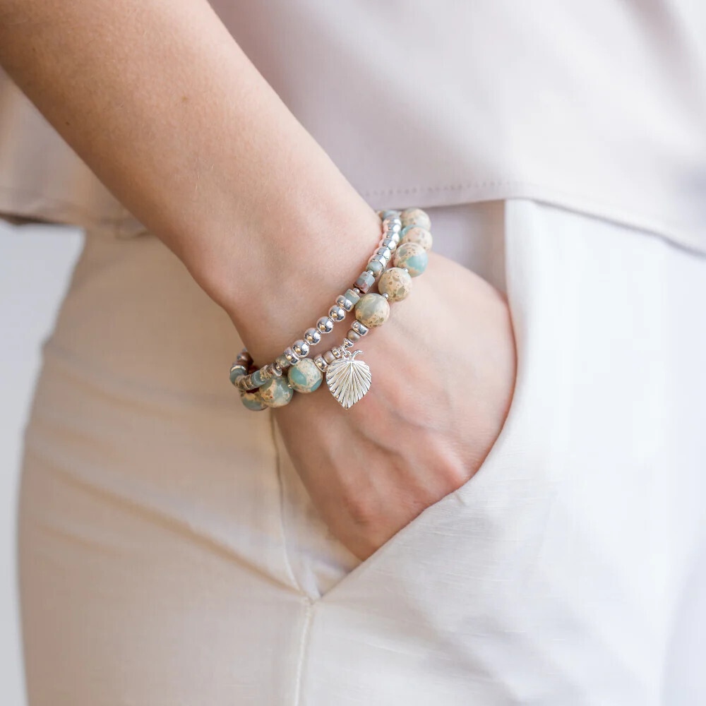 Beblue BBETHNIC-AB Silver Be Ethnic Multicolour Turquoise Bead Bracelet - Amalfi Breeze